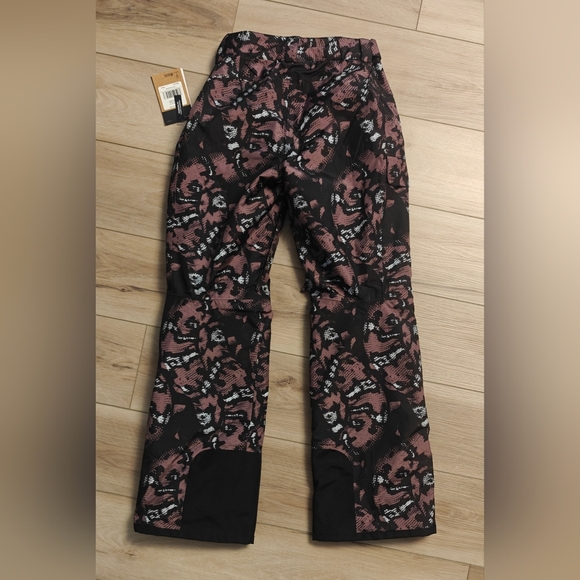 The North Face W Freedom Insulated Snow Bib Pants Fawn Grey Snake Small - Picture 2 of 7